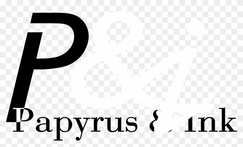 Papyrus & Ink Logo Black And White Clipart #1931301