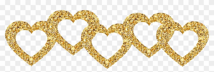 #gold #glitter #glittery #hearts #heart #border #borders Clipart #1931732