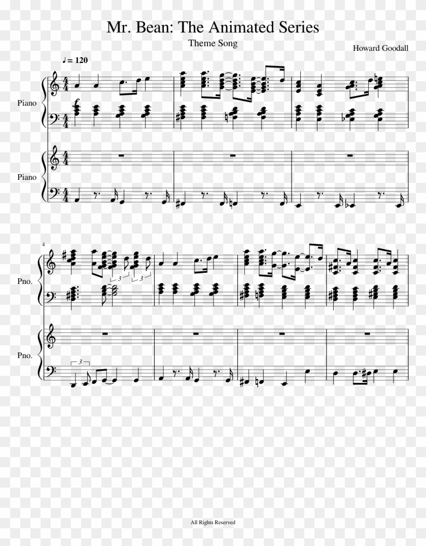 The Animated Series Sheet Music Composed By Howard Clipart