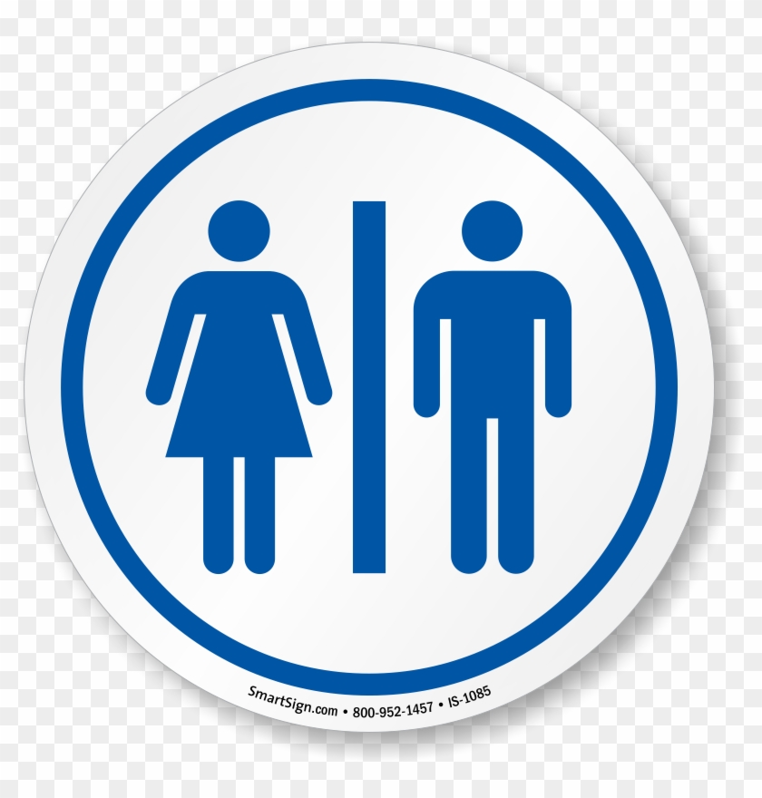Restrooms Symbol Iso Circle Sign Clipart #1932086