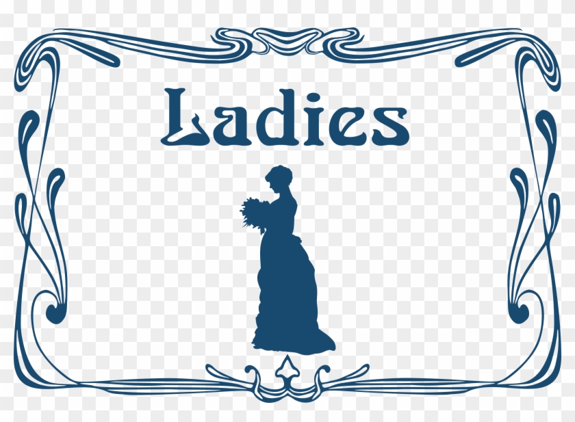 Ladies Bathroom Sign Group With Items Png Png 1920s Clipart
