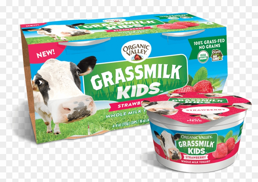 Strawberry Grassmilk Kids Yogurt Cup, Clipart