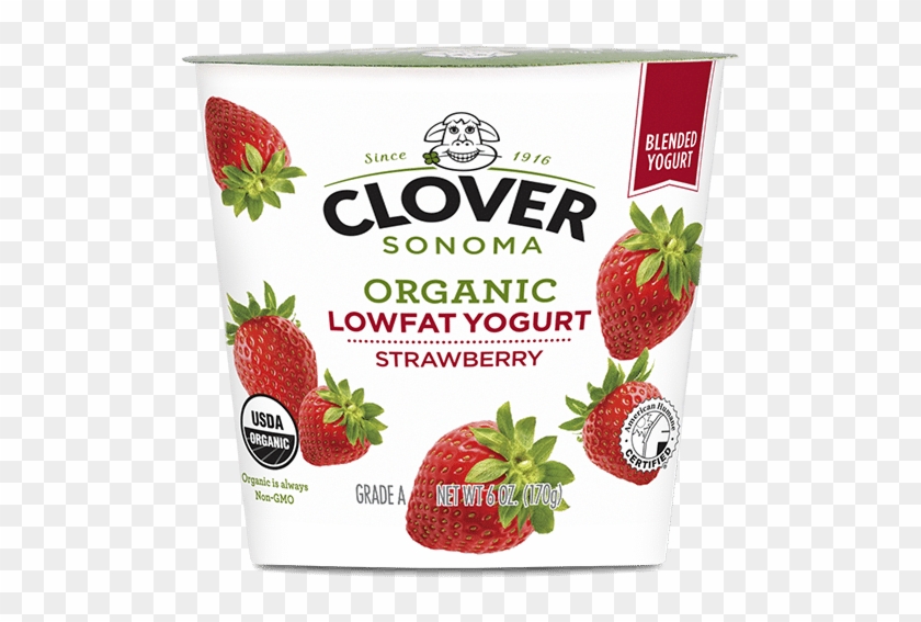 Organic Low Fat Strawberry Yogurt Clipart