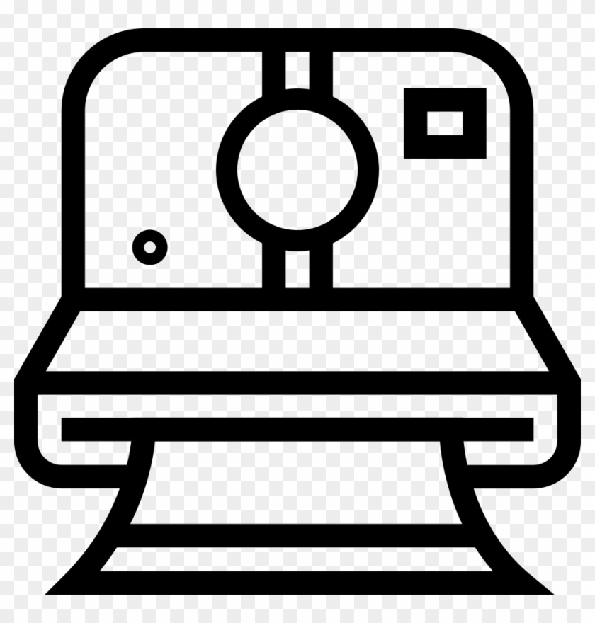 Camera Photo Polaroid Streamline Comments - Polaroid Camera Clip Art - Png Download