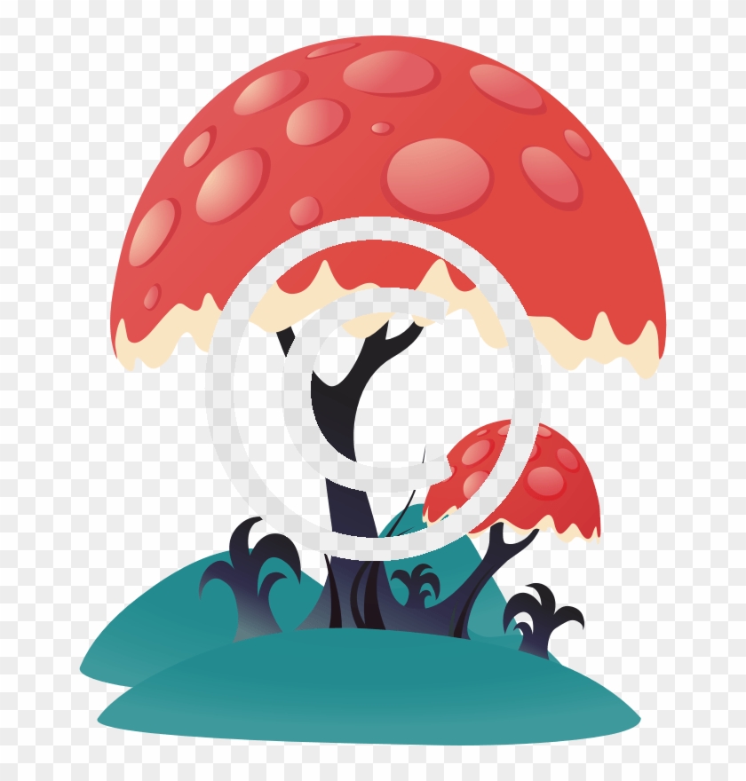 Mushroom Tree 1 - Tree Clipart