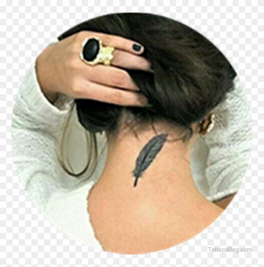 Sweet Feather Tattoo - Peacock Feather Tattoo Neck Clipart