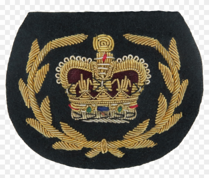 Crown & Wreath No 1 Dress Gold On Various Colours - Royal Navy Warrant Officer 2 Badge Clipart #1933768
