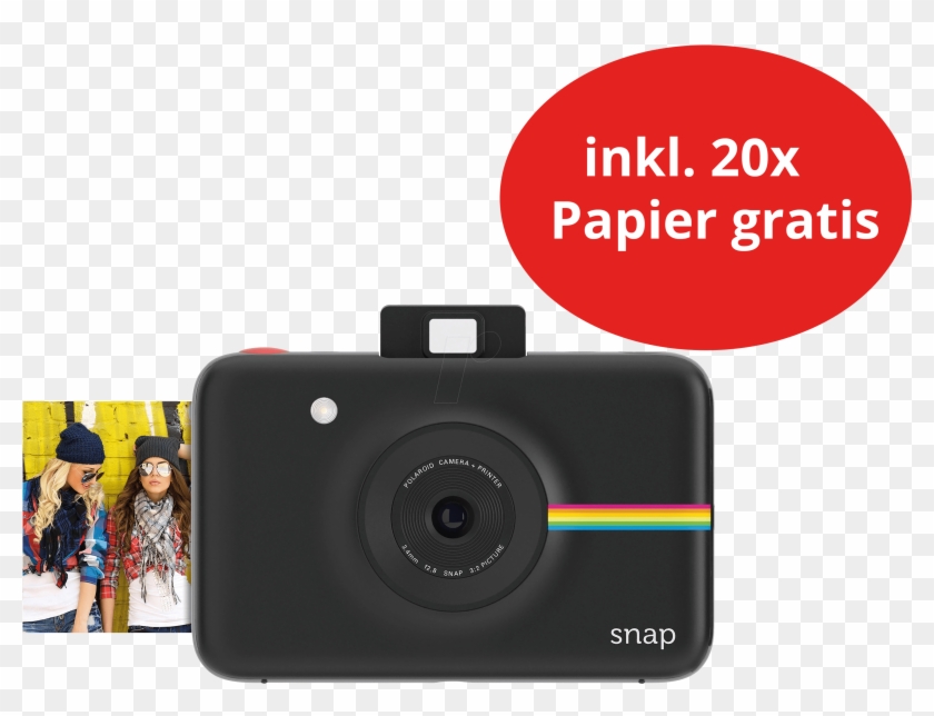 Instant Digital Camera, Black Polaroid Polsp01b - Polaroid Snap Clipart #1933774