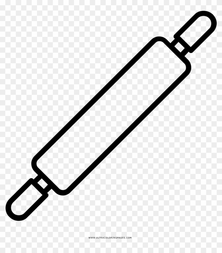 Rolling Pin Coloring Page Clipart