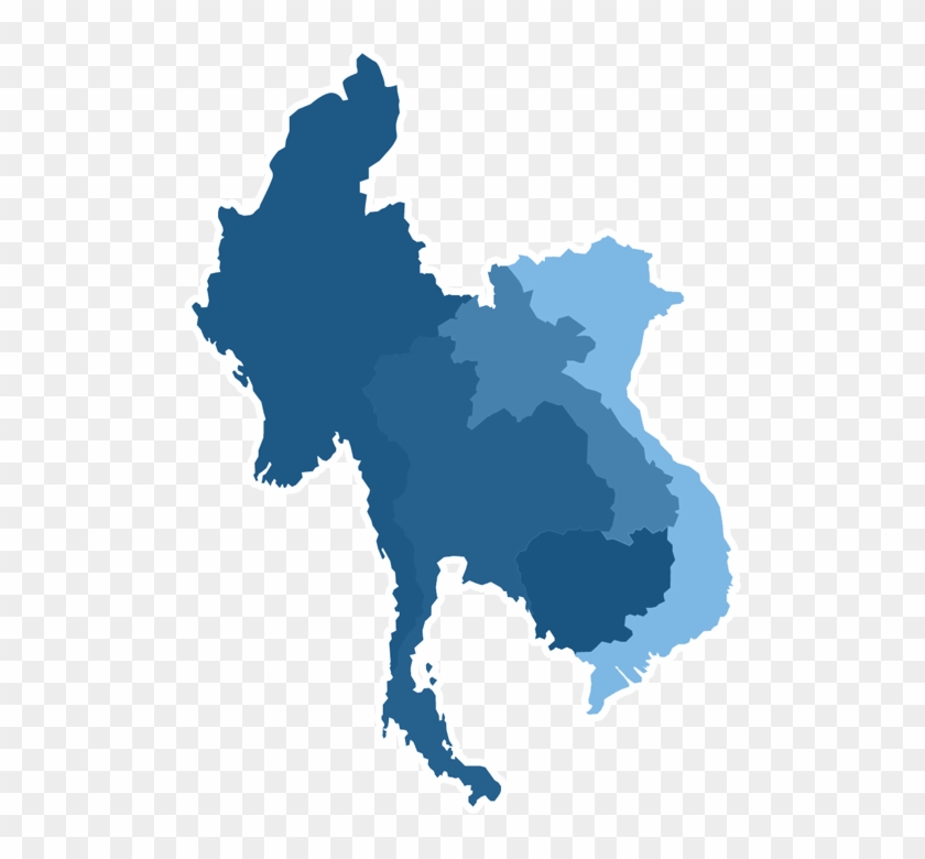 Map Of South East Asia - Myanmar Thailand Laos Cambodia Clipart #1934911