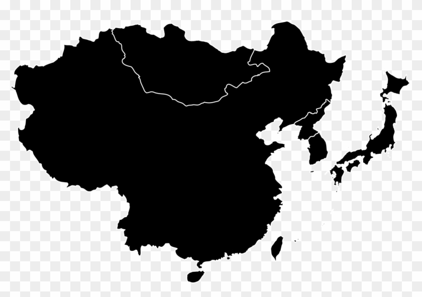 H1n1 East Asia Map - East Asia Map Vector Clipart