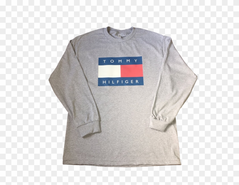 Vintage 90s Tommy Hilfiger Long Sleeve T Shirt - Long Sleeve Tommy Hilfiger Shirt Clipart