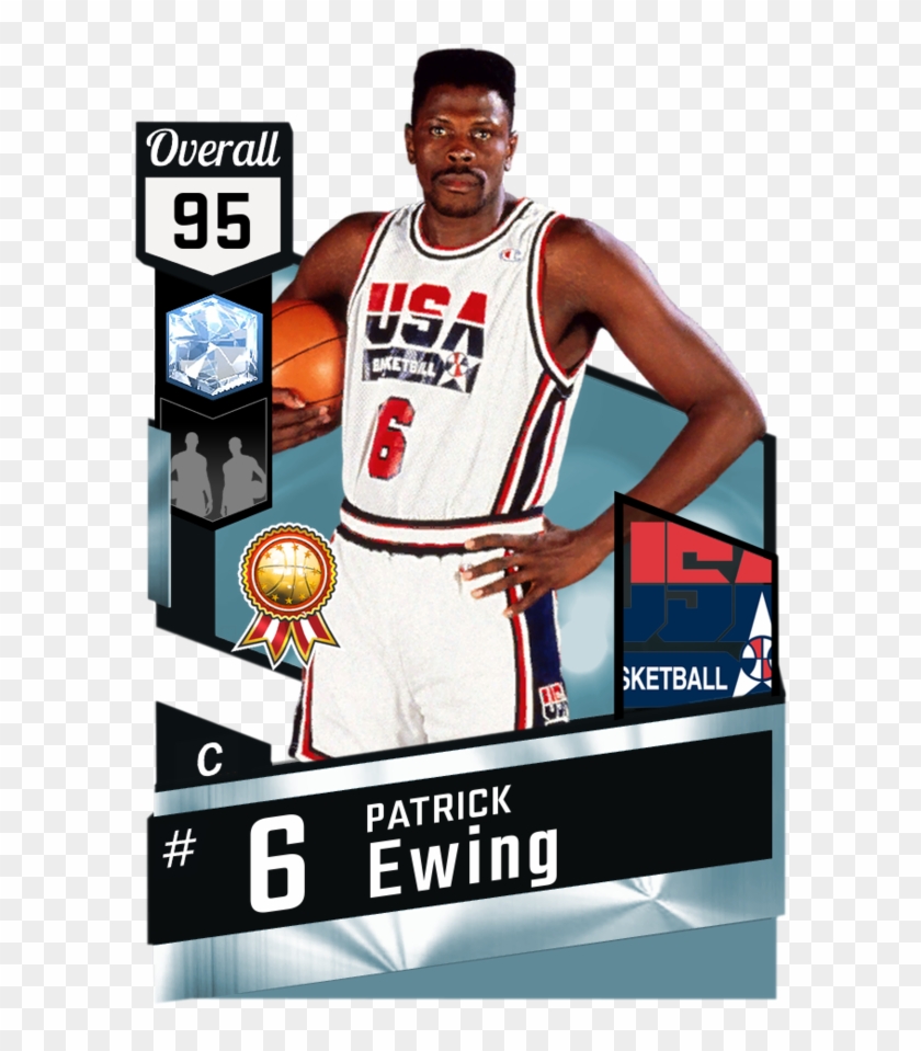 Patrick Ewing Myteam Diamond Card Lakers Celtics, Boston - Kristaps Porzingis Card Clipart #1935757