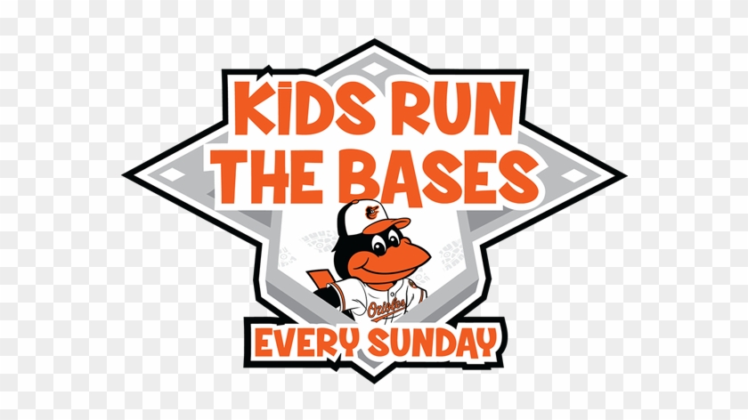 Celebrate Sundays In Birdland With Your Family - Orioles Kids Run The Bases Clipart