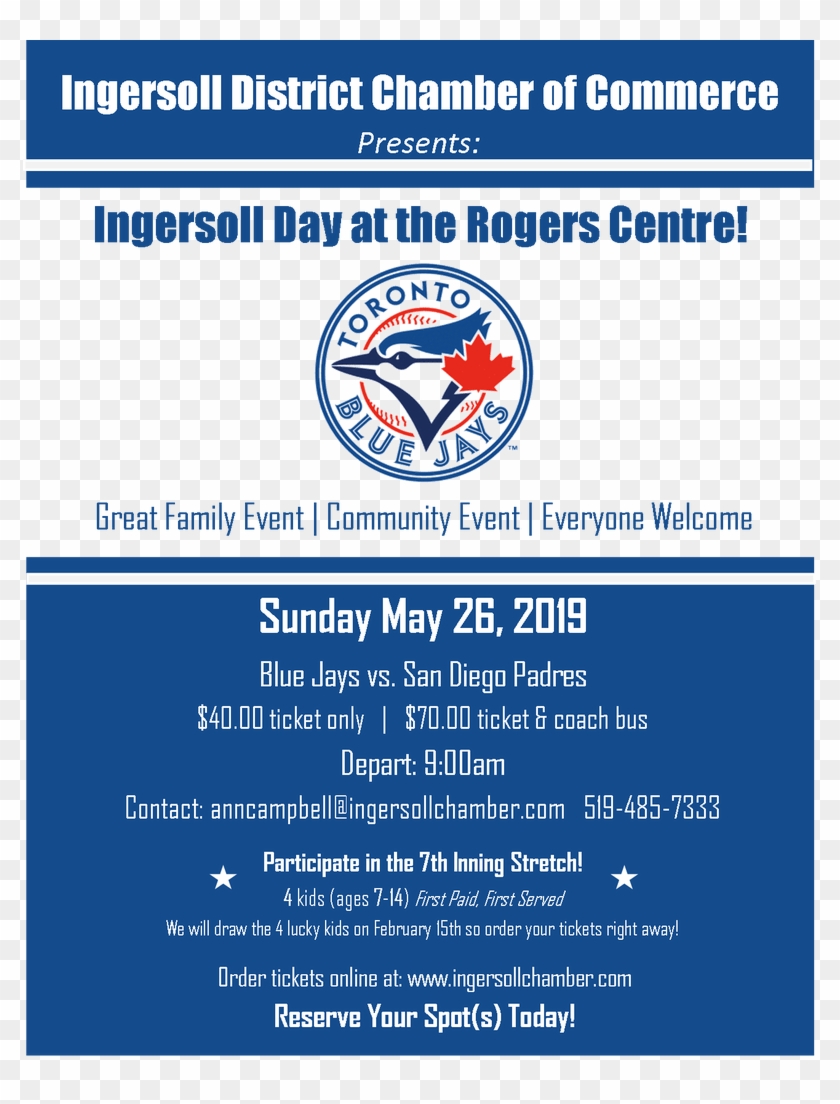 Ingersoll Day At The Rogers Centre - Toronto Blue Jays New Clipart #1937589