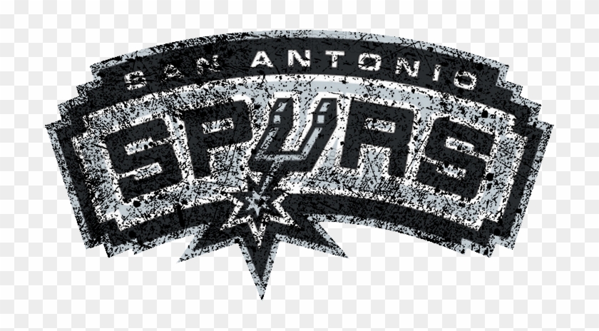 San Antonio Spurs 2002-present Primary Logo Distressed - San Antonio Spurs Logo Clipart #1937699