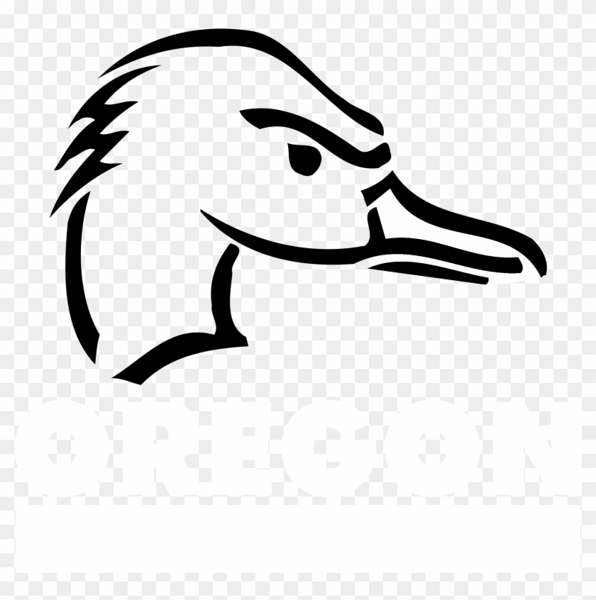 Oregon Ducks Logo Black And White - Oregon Ducks Clipart #1937850