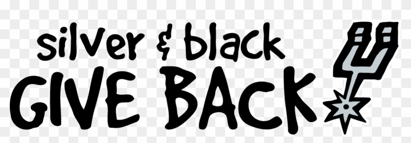 Spurs Sports & Entertainment - Silver And Black Give Back Clipart #1938288