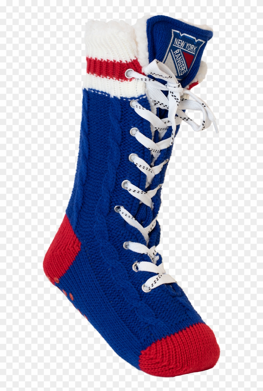 New York Rangers Nhl Slipper Skates - Sock Clipart #1939404