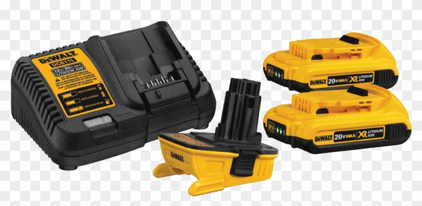 20v Adapter Battery Combo Kit - Dewalt Drill Battery Adapter Clipart #1940179