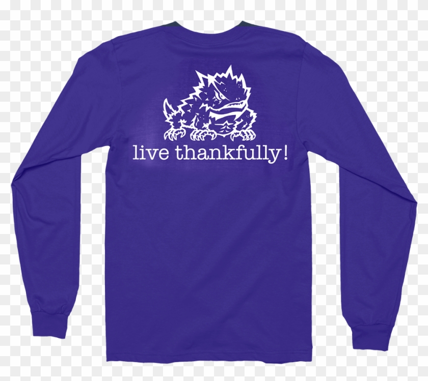 Purple Lt Tcu - Long-sleeved T-shirt Clipart #1940396