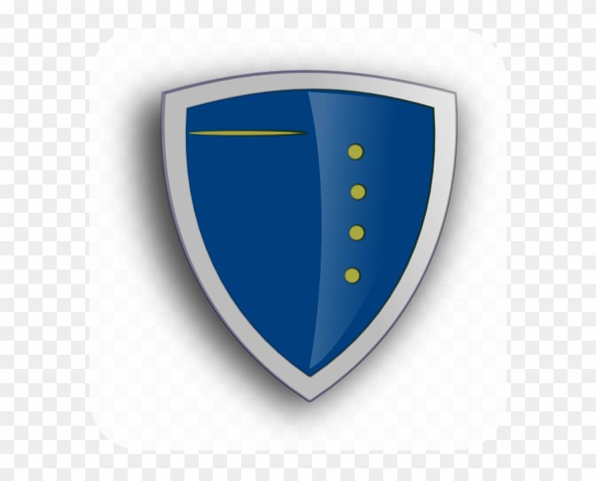 Blue Edged 4 Dotted Shield Svg Clip Arts 588 X 598 - Small Shield Icon Png Transparent Png