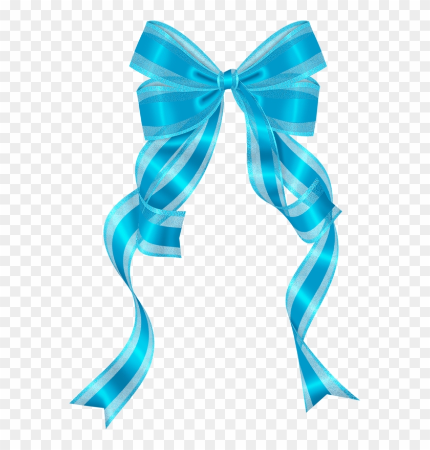 Bows ‿✿⁀○ Ribbon Clipart, Plastic Canvas, Banners - Turquoise Ribbon And Bow - Png Download #1941048