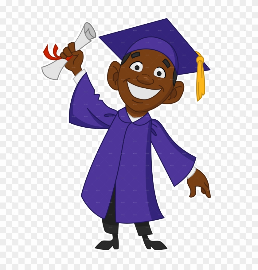 Happy Graduate By Gatts Graphicriver People Characters - Graduation On Cartoon Png Clipart #1941128