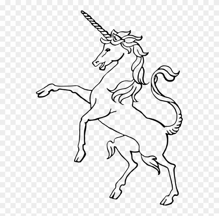 Winged Unicorn Coloring Book Drawing Child - Vintage Unicorn Clipart - Png Download #1941171