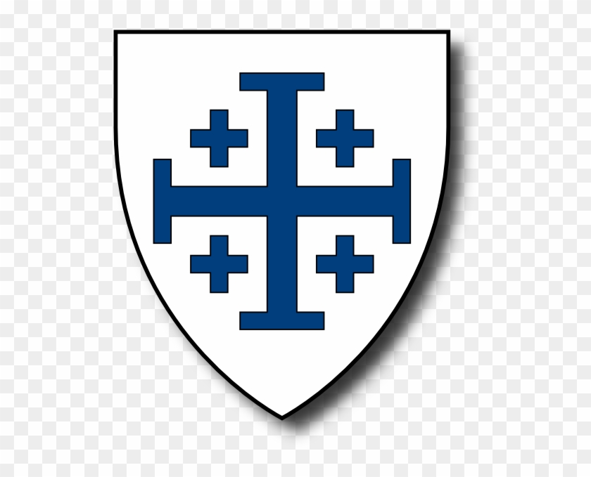 Svg Free Download Blue Crusader Cross Clip Art At Clker - Vector Jerusalem Cross - Png Download