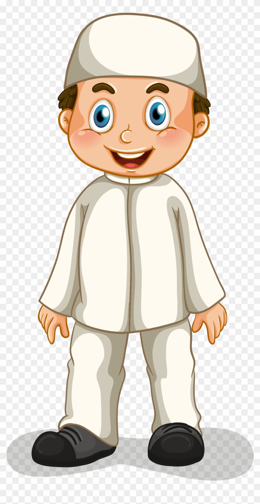 Muslim Family Clip Art - Muslim Boy Cartoon - Png Download