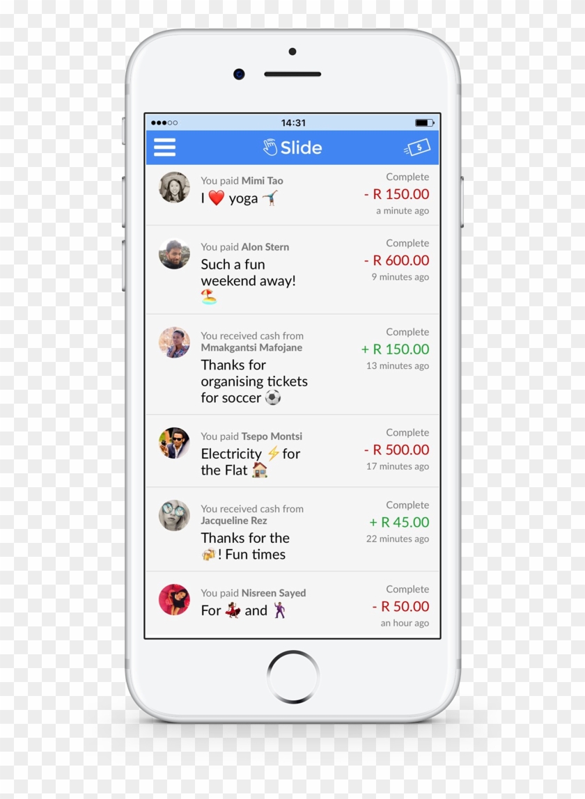 Slide Is Based On Venmo, A Hugely-popular Us Mobile - Smartphone Clipart