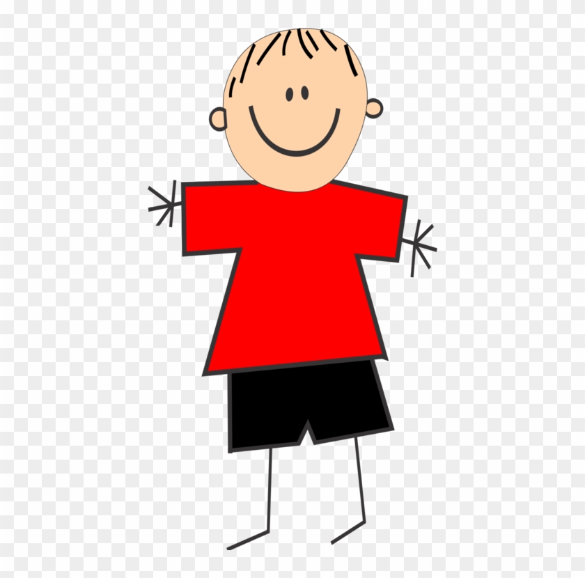 416 X 750 3 - Cartoon With Red Shirt Clipart