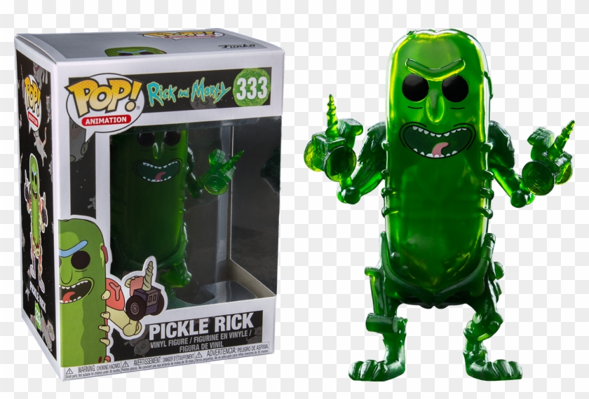 Funko Pop Rick And Morty Pickle Rick Translucent Exclusive - Funko Pop Pickle Rick Clipart #1941911