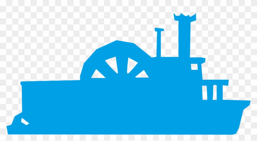 Paddle Wheel Paddle Steamer Steamboat - Paddle Wheel Boat River Boat Vector Clipart #1942083