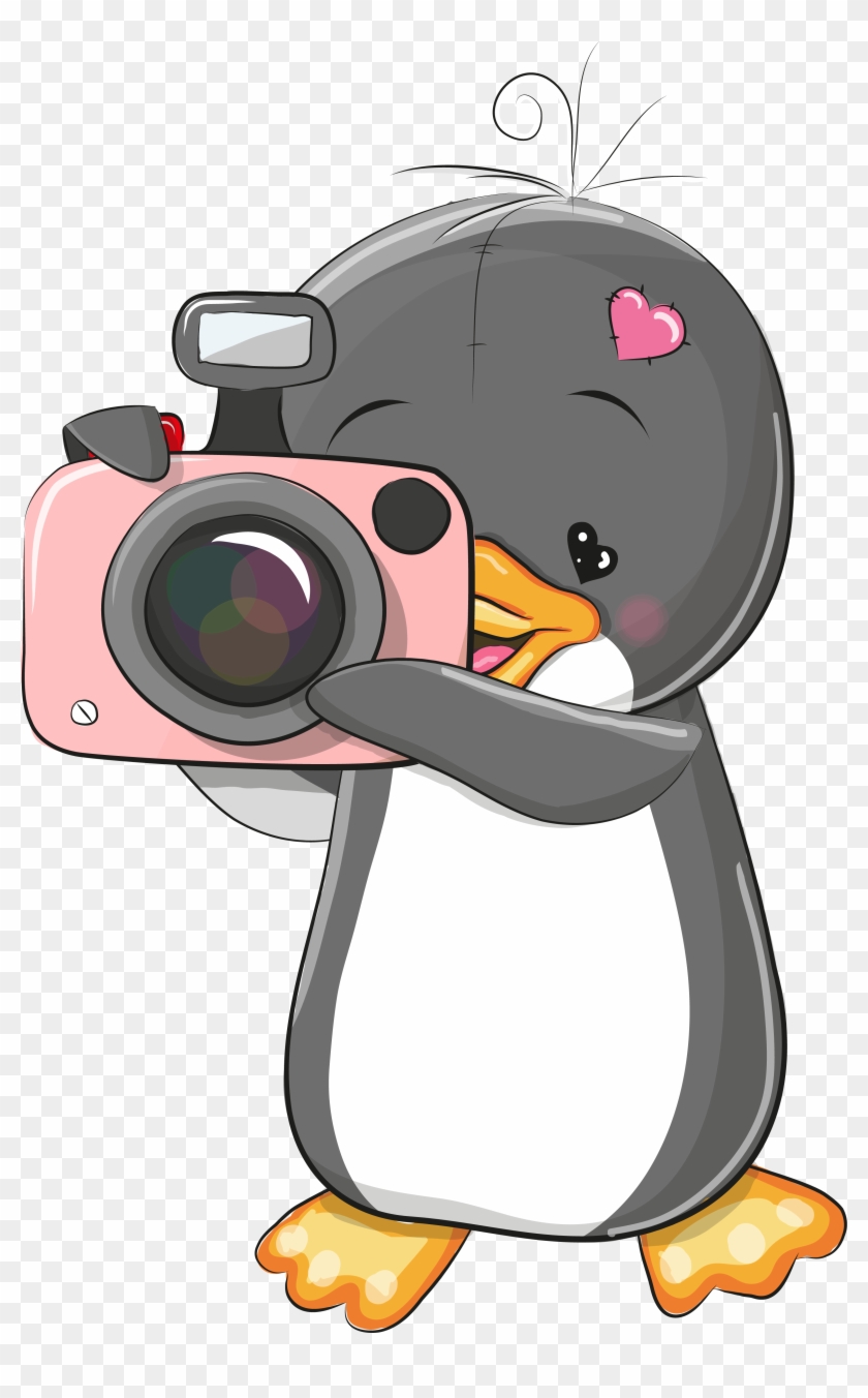 Pingüino Cute Cartoon Eyes, Cute Cartoon Animals, Girl - Cute Cartoon Things Garden Clipart