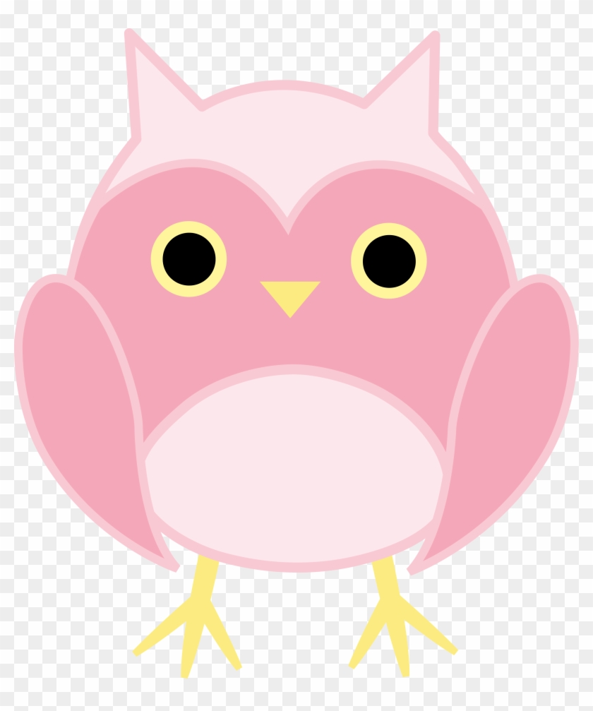 Cute Pink Owl - Clip Art - Png Download #1942677