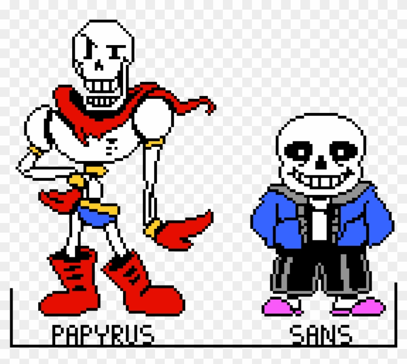 Sans And Papyrus - Undertale Pixel Art Papyrus Clipart