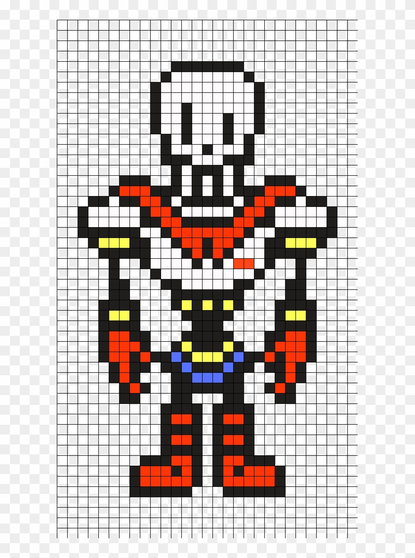 Papyrus Undertale Perler Bead Pattern - Pixel Art Papyrus Grid Clipart