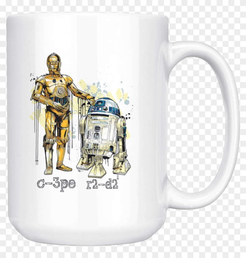 C3po And R2d2 Watercolor Mug Star Wars Clipart #1943811