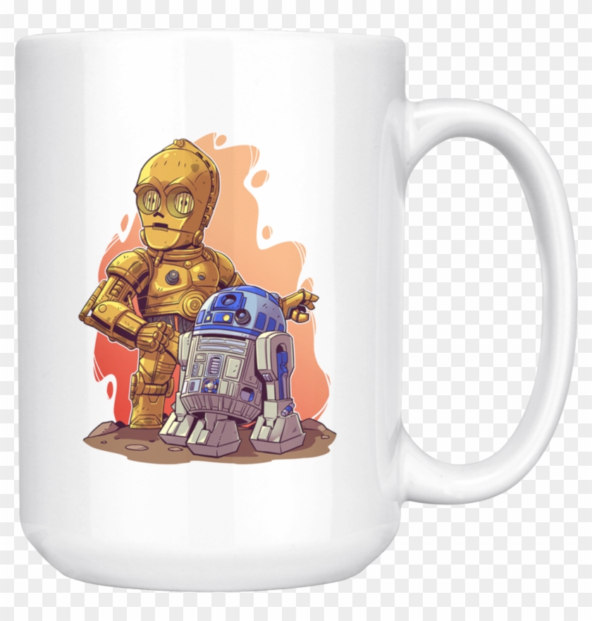 C3po And R2d2 Chibi Mug Star Wars - Star Wars Chibi Derek Laufman Clipart