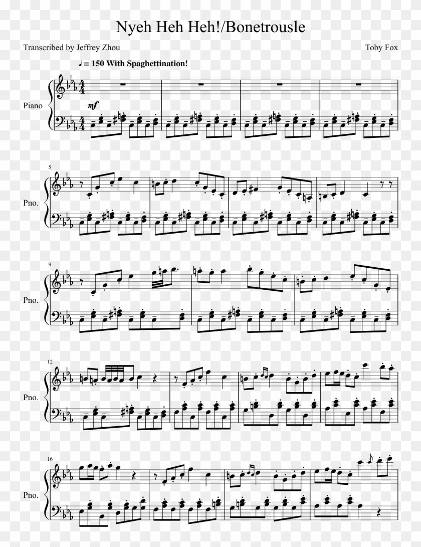 Nyeh Heh Heh /bonetrousle - Battlefield 1942 Violin Sheet Music Clipart