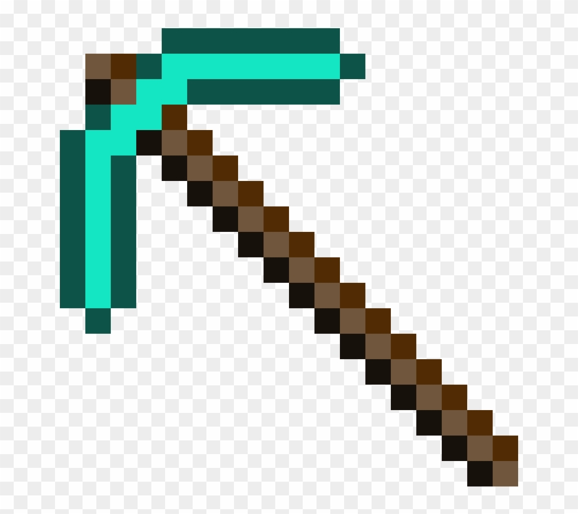 Minecraft Pickaxe - Minecraft Pickaxe Transparent Background Clipart #1944231