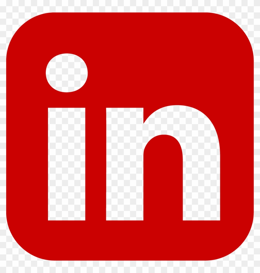 Linkedin Red Logo Clipart #1944330