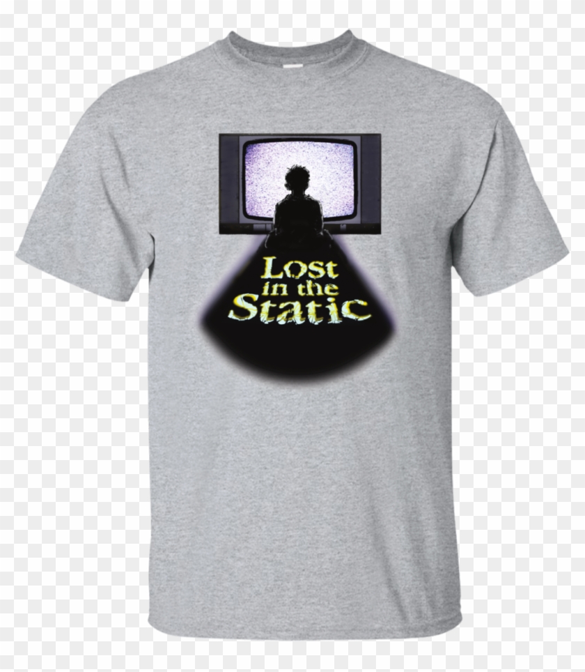 Lost In The Static Tv Light Short Sleeve T-shirt - Bodybuilding T Shirts Clipart #1944923