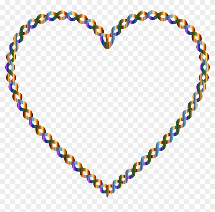 Borders And Frames Right Border Of Heart Necklace Earring - Clip Art - Png Download