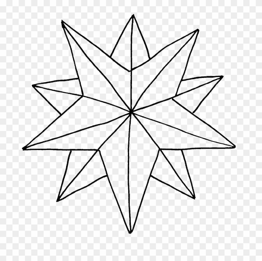 Picture Royalty Free Christmas Star Clipart Black And - Christmas Star To Colour - Png Download
