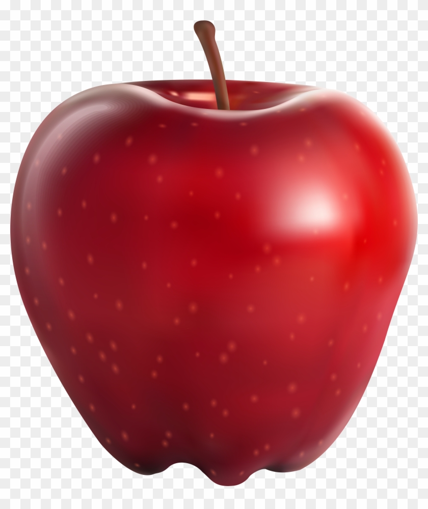 Red Apple Transparent Clip Art Image - Png Download #1945384