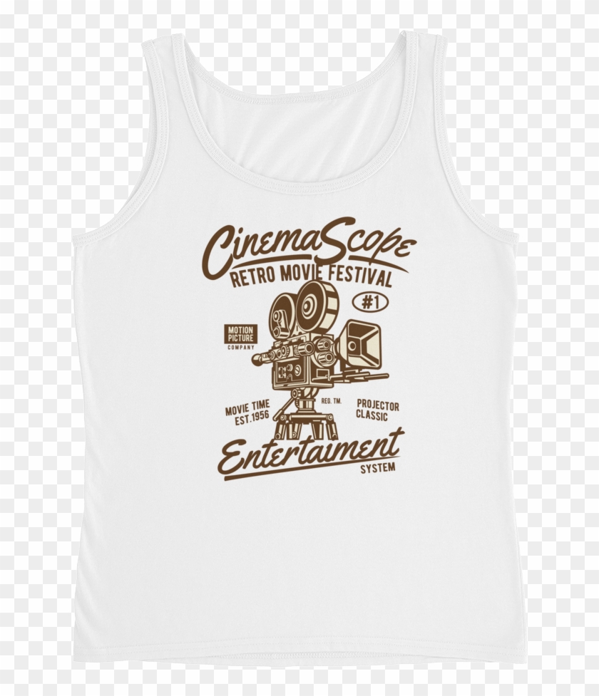 Cinema Scope - Ladies' Tank - Cinema Shirt Design Clipart #1945647