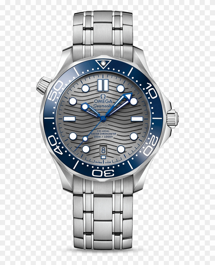 Seamaster Steel Chronometer Watch Transparent Background - Omega Seamaster Diver 300m Grey Clipart